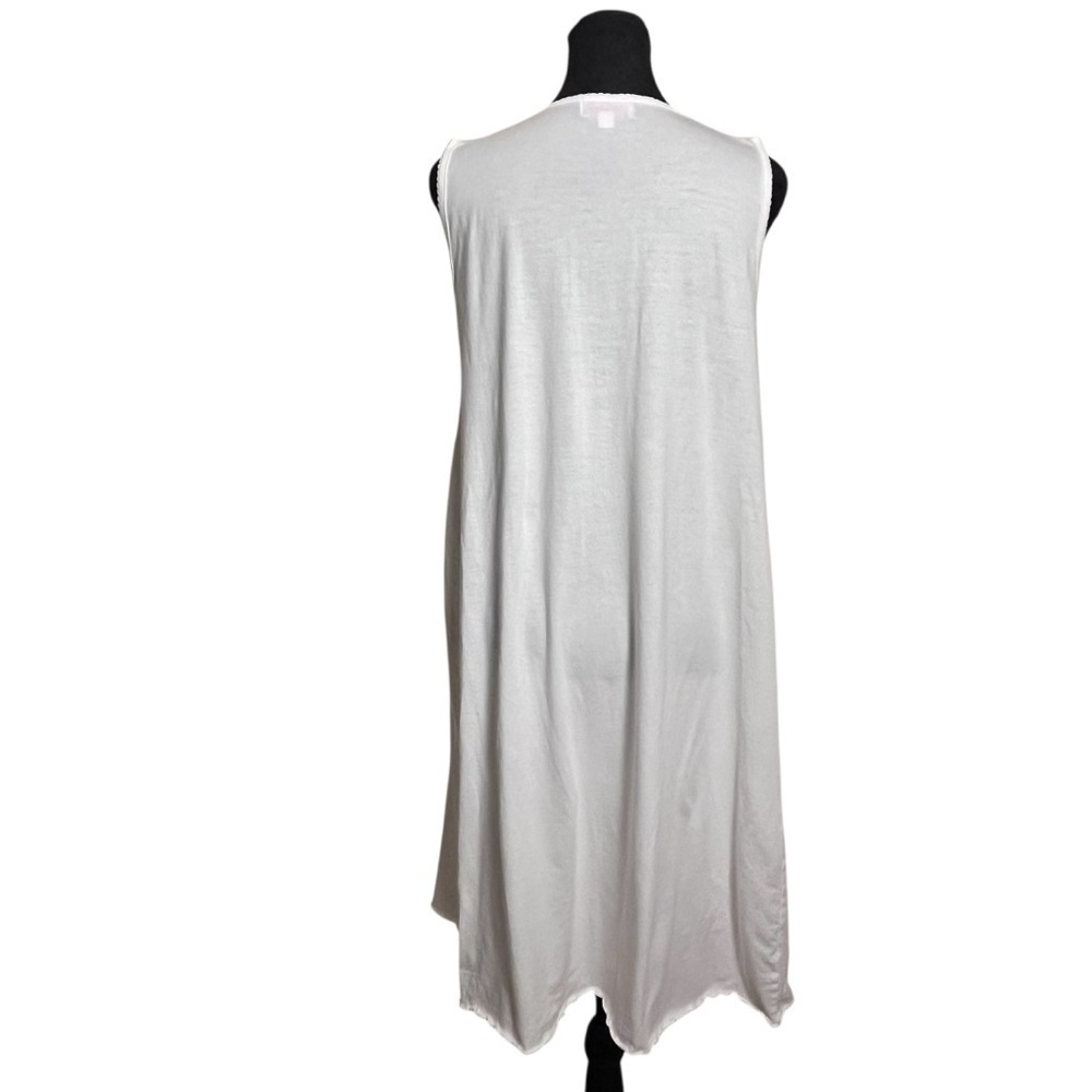 Schweitzer Linen Smocked Pima Cotton Cottagecore Nightgown – White, Size M - Picture 3 of 7
